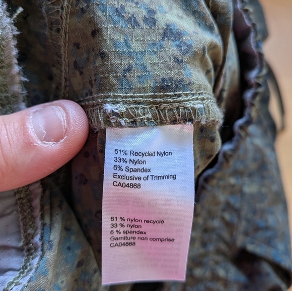 MEC Women Outdoor Camo Lightweight Pants Size 14 Reg Pockets And Waist Laces - Picture 8 of 11
